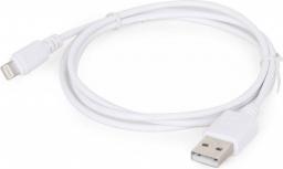 Kabel USB Gembird USB-A - Lightning 1 m Biały (CC-USB2-AMLM-W-1M)