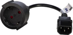 Kabel zasilający Akyga adapter IEC C14 CEE 7/4 250V/50Hz 15cm schuko (AK-PC-10A)