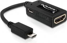 Adapter USB Delock microUSB - HDMI + microUSB Czarny  (65314)