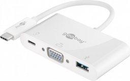 Stacja/replikator Goobay USB-C - VGA + USB-C + USB Biały  (62100)