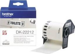  Brother rolka folii 62mm x 15.24m, biała, 1 szt., DK22212, do drukowania etykiet (DK22212)