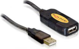 Kabel USB Delock USB-A - USB-A 10 m Czarny (82446)