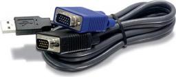 Kabel USB TRENDnet USB-A - D-Sub (VGA) 4.5 m Czarny (TKCU15)