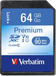 Karta Verbatim Premium SDXC 64 GB Class 10 UHS-I/U1  (44024)