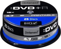  Intenso DVD+R 4.7 GB 16x 25 sztuk (4811154)