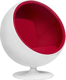 King Home Fotel BALL biało-czerwony