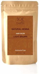 Soil and earth Ekskluzywna Henna Indyjska JASNY BRĄZ 100g Soil&Earth (w zestawie czepek, rękawiczki i pędzelek)