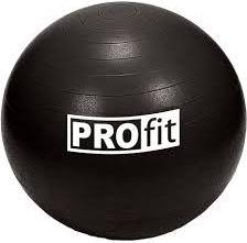 Profit Piłka Gimnastyczna 45cm czarna z pompką (P5399)