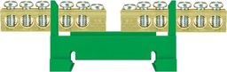  Pawbol Listwa zaciskowa niska na szynę 2x5-torowa dzielona zielona TH35 E.4130