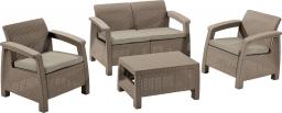 Allibert Zestaw mebli ogrodowych CORFU SET - cappuccino