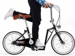 The-sliders Lite Black gustowny i komfortowy, składany rower, hulajnoga 2w1