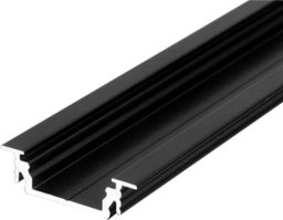 Mojeledy Profil aluminiowy led Groove10 wpuszczany meblowy do frezu anodowany czarny TOPMET LUX01526 /2m/