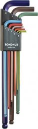 Bondhus Zestaw kluczy imbusowych długich z końcówką kulistą 9-sztuk 1,5-10mm z bardzo długim ramieniem kolor 69699