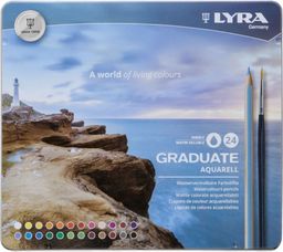 Lyra Kredki Graduate Akwarelowe Metalowe Opakowanie 24 Kolory