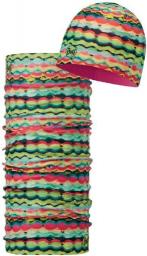 Buff Zestaw juniorski czapka+chusta Hoo Multi Pink Fluor (1142347124)