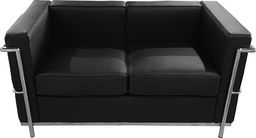  King Home Sofa dwuosobowa SOFT LC2 czarna - włoska skóra naturalna