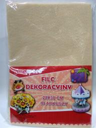 Polsirhurt Filc dekoracyjny kremowy 20x30 10szt.