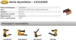  Bostitch BOSTITCH ZSZYWKI A 22mm 2000szt DO ZAMYKARKI DO KARTONÓW BCH1332200Z