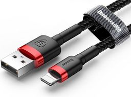 Kabel USB Baseus USB-A - Lightning 1 m Czarno-czerwony (31652-uniw)