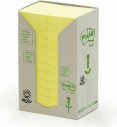Post-it Bloczek ekologiczny TOWER, 38 x 51mm, żółty pastel, 24 sztuki po 100 kartek (3M0280)