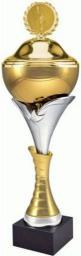  Victoria Sport Puchar metalowy złoty z przykrywką 7135/DP