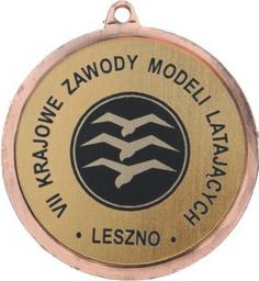  Victoria Sport Medal brązowy z miejscem na emblemat 25 mm - medal stalowy z grawerem na laminacie