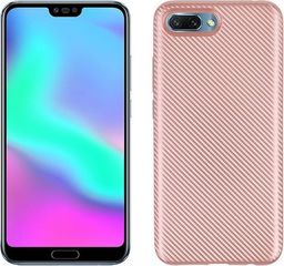 Etui Carbon Fiber Huawei Honor 10 różowo -złoty/rose gold