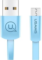 Kabel USB Usams USB-A - microUSB 1.2 m Niebieski (SJ201MIC04)