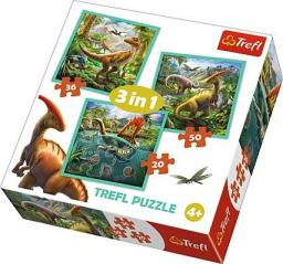  Trefl Puzzle 3w1 - Niezwykły świat dinozaurów (GXP-645298)