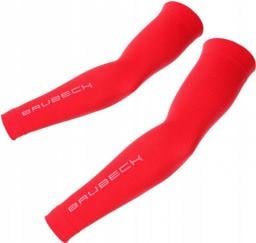  Brubeck Rękawki kolarskie unisex czerwone r. L/XL (SB10060)