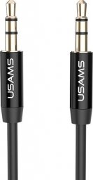 Kabel Usams Jack 3.5mm - Jack 3.5mm 1m czarny (YP101)