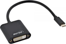 Adapter USB InLine USB-C - DVI Czarny  (64103B)