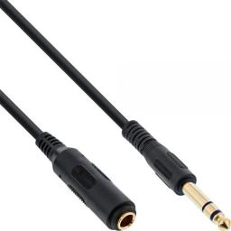 Kabel InLine Jack 6.3mm  - Jack 6.3mm 1m czarny (99971)