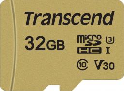 Karta Transcend 500S MicroSDHC 32 GB Class 10 UHS-I/U3 V30 (TS32GUSD500S)