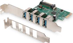 Kontroler Digitus PCIe 2.0 x1 - 4x USB 3.0 (DS-30221-1)