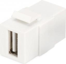  Digitus Moduł Keystone USB 2.0, łącznik do gniazd i pustych paneli, żeński/żeński, biały (DN-93400)