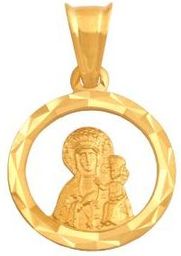 Rodium Dewocjonalia Medalik złoty