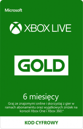 Microsoft Xbox Live Gold subskrypcja 6 miesięcy (S3T-00005)