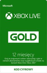  Microsoft Xbox Live Gold subskrypcja 12 miesięcy (S4T-00026)