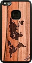  SmartWoods Case Etui Drewniane Mapa Świata Huawei P10 Lite