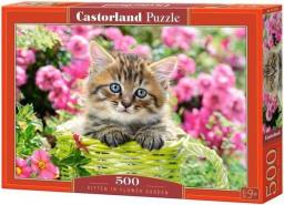  Castorland Puzzle 500 elementów - Kociak w kwiecistym ogrodzie (52974)