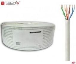 Techly Kabel instalacyjny skrętka U/UTP Cat5e 4x2 linka CCA 100m szary -026067