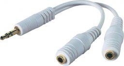 Kabel Belkin Jack 3.5mm - Jack 3.5mm x2 0.15m biały (F8V234EAWHTAPL)