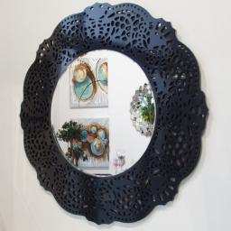  Artehome Orsini - okrągłe lustro dekoracyjne w ażurowej ramie lustrzanej