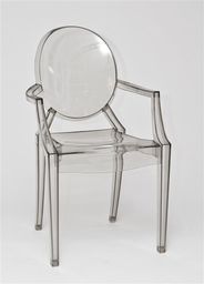D2 Design Krzesło Royal szary transparent