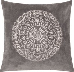 D2 Design Poduszka Preston velvet szara 60x60