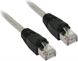 InLine Kabel krosowy 1000 Mbit RJ45 przezroczysty, 1m (72511T)