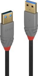 Kabel USB Lindy USB-A - USB-A 5 m Czarny (36754)