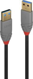 Kabel USB Lindy USB-A - USB-A 2 m Czarny (36752)