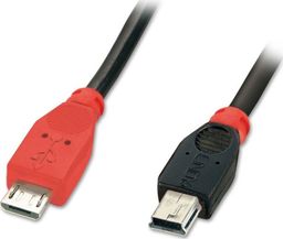 Kabel USB Lindy microUSB - miniUSB 2 m Czarny (31719)